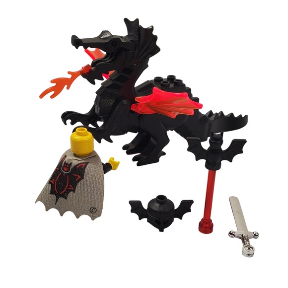 Lego Castle Fright Knights Basil the Bat Lord Minifigure with Black Dragon 6007 - Picture 11 of 16
